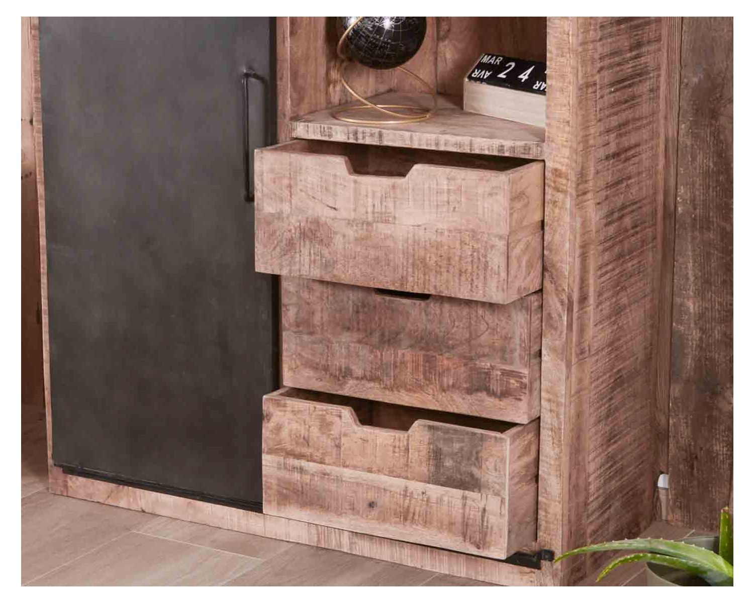 Argentier industriel métal et bois "Caractère"