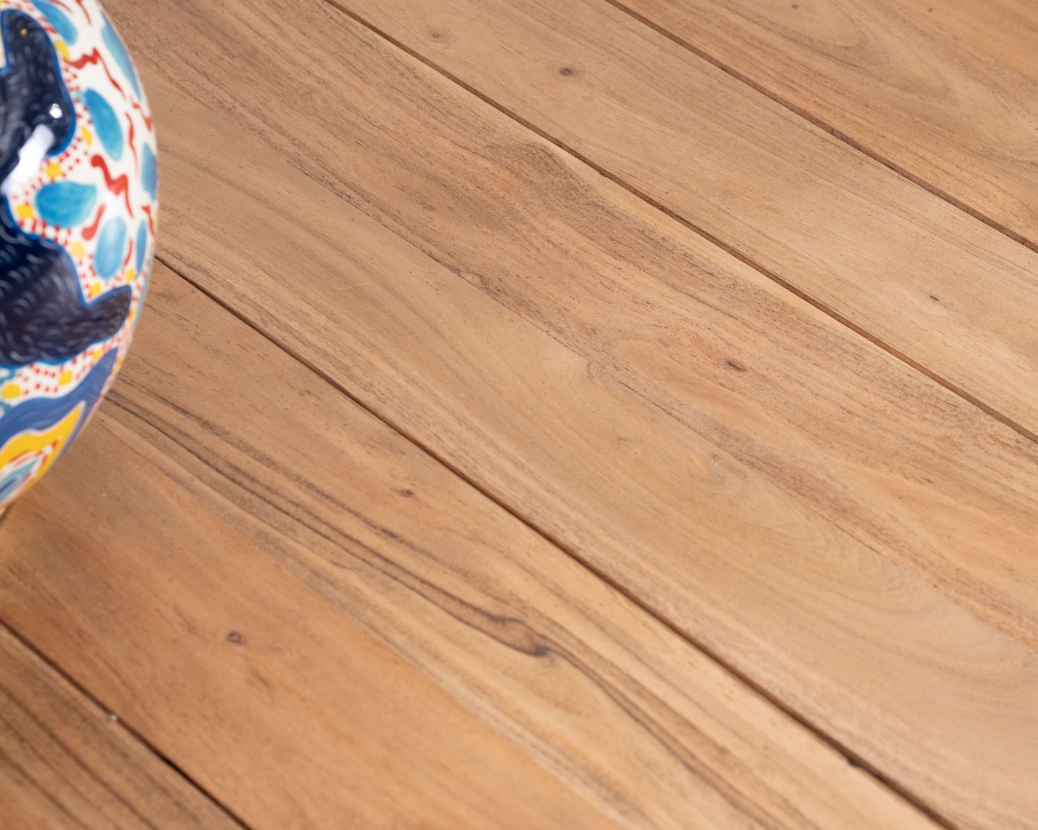 Table basse coffre avec plateau coulissant en acacia "Equinoxe" blanche et plateau naturel