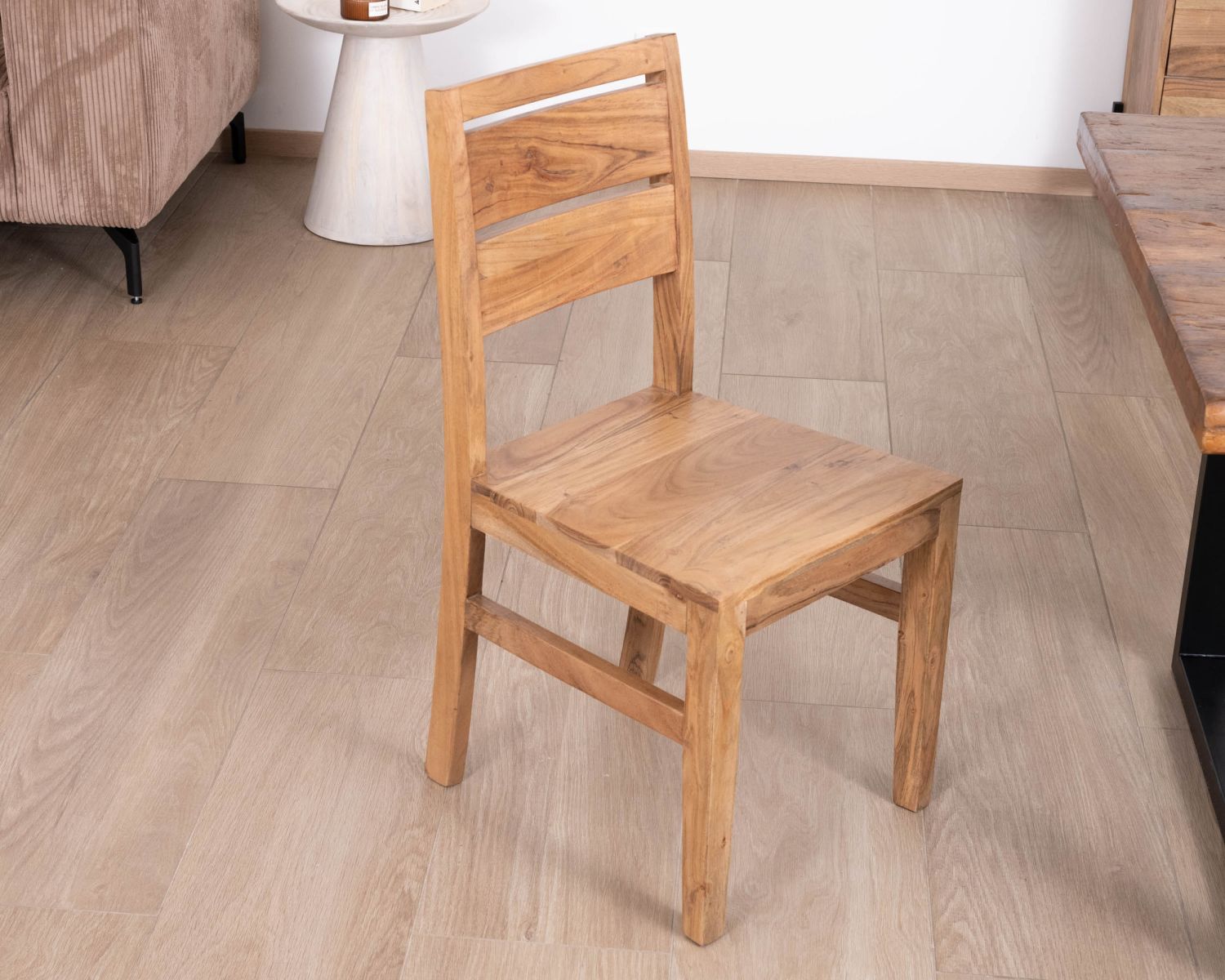 Lot de 2 chaises de repas en acacia massif "Conoa"