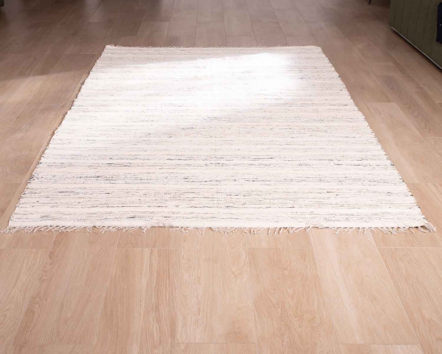 Grand tapis tissé main coton et jute "Foreign" format 300x200cm