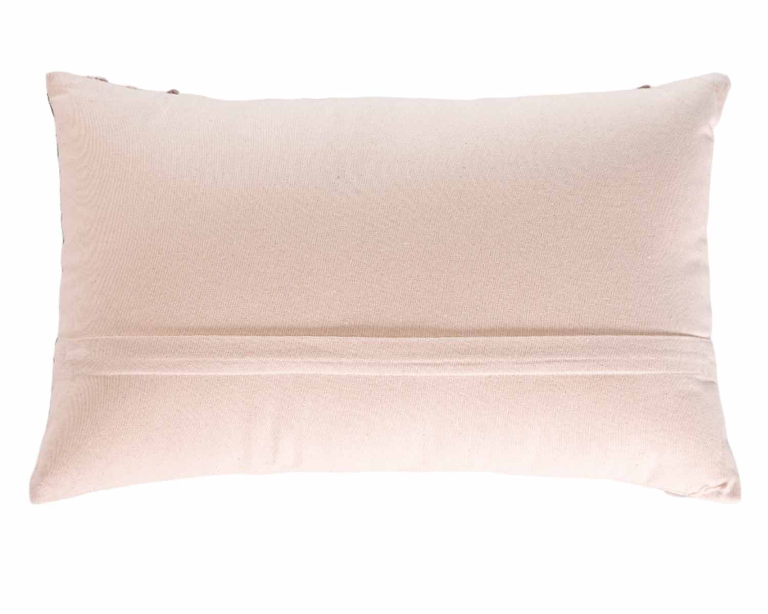 Coussin en tissu motif brodé et imprimé "Matis" 50 x 30 cm