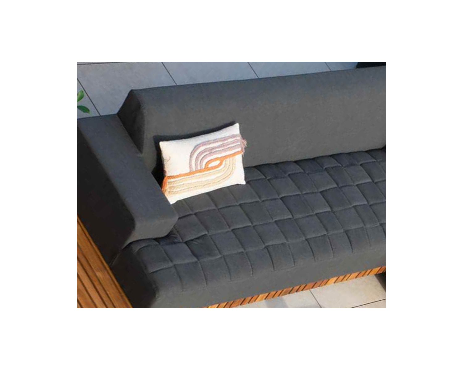 Coussin décoratif "Ethnic" coton coloré et brodé 50 x 30 cm