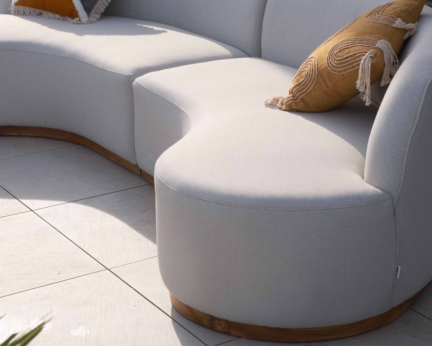 Coussin en tissu coton flammé "Ethnic" 45 x 45 cm beige et jaune