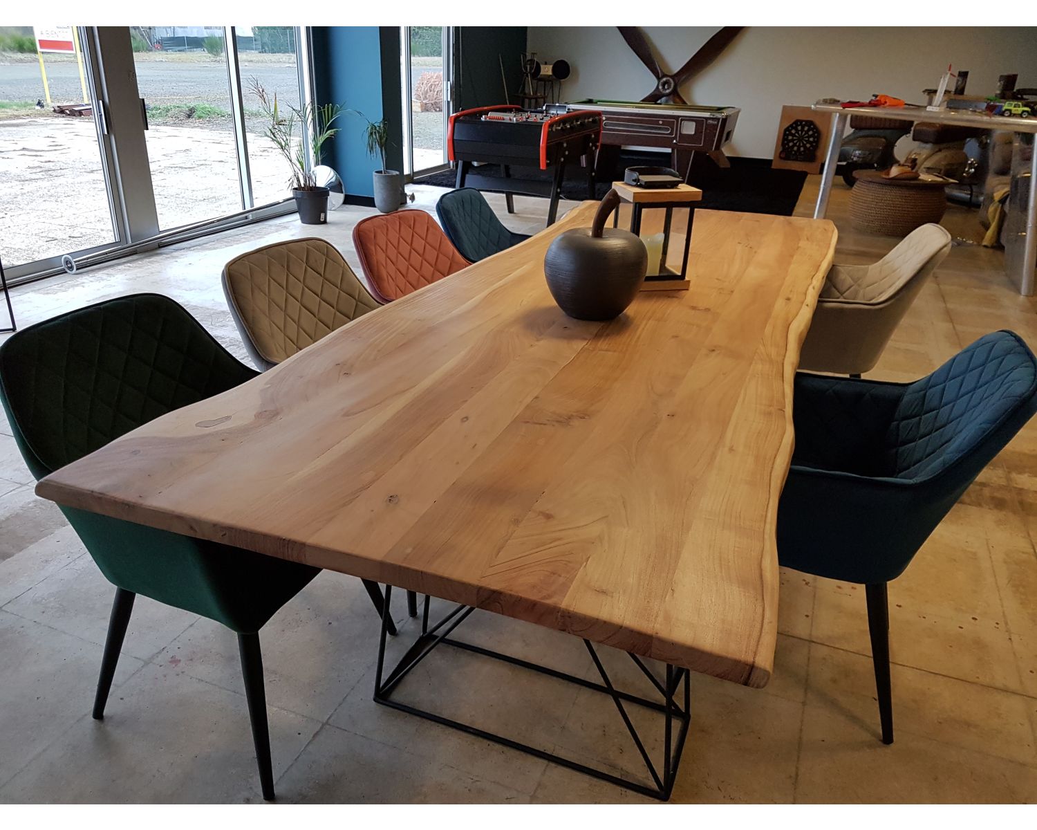 Chaise de repas accoudoir JAUNE MOUTADE  "Sando"