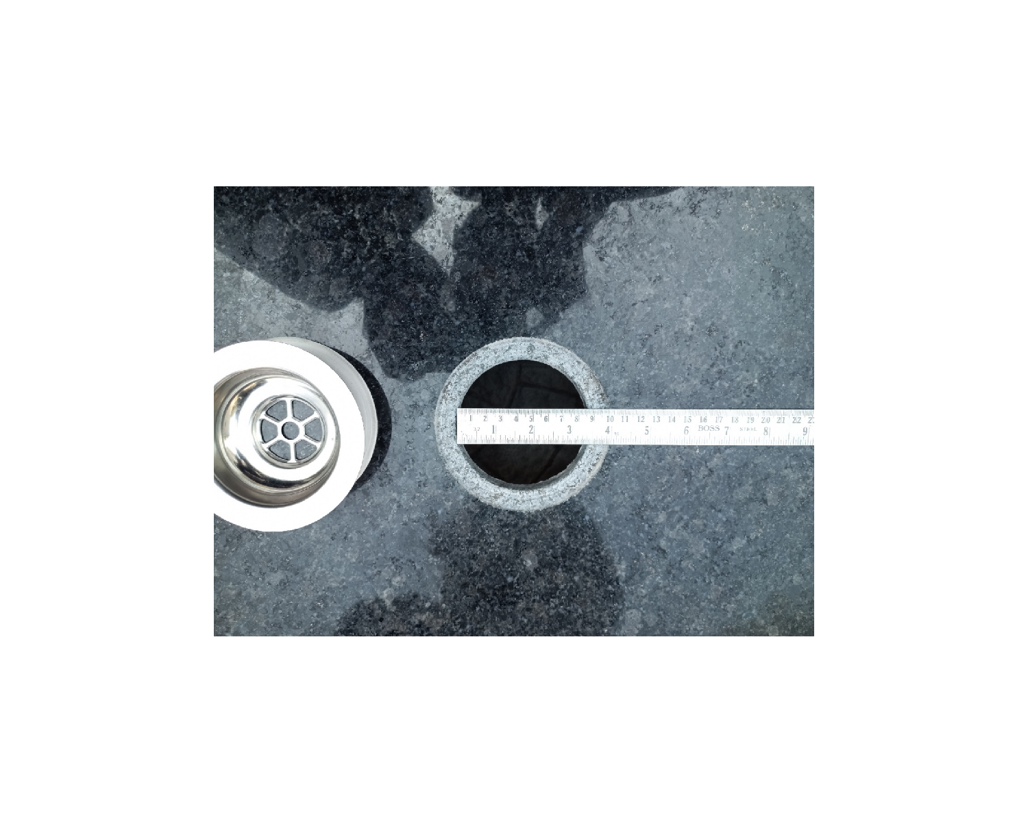 Evier 2 bacs en pierre de granit noir à poser "Grand Chef / Atelier"