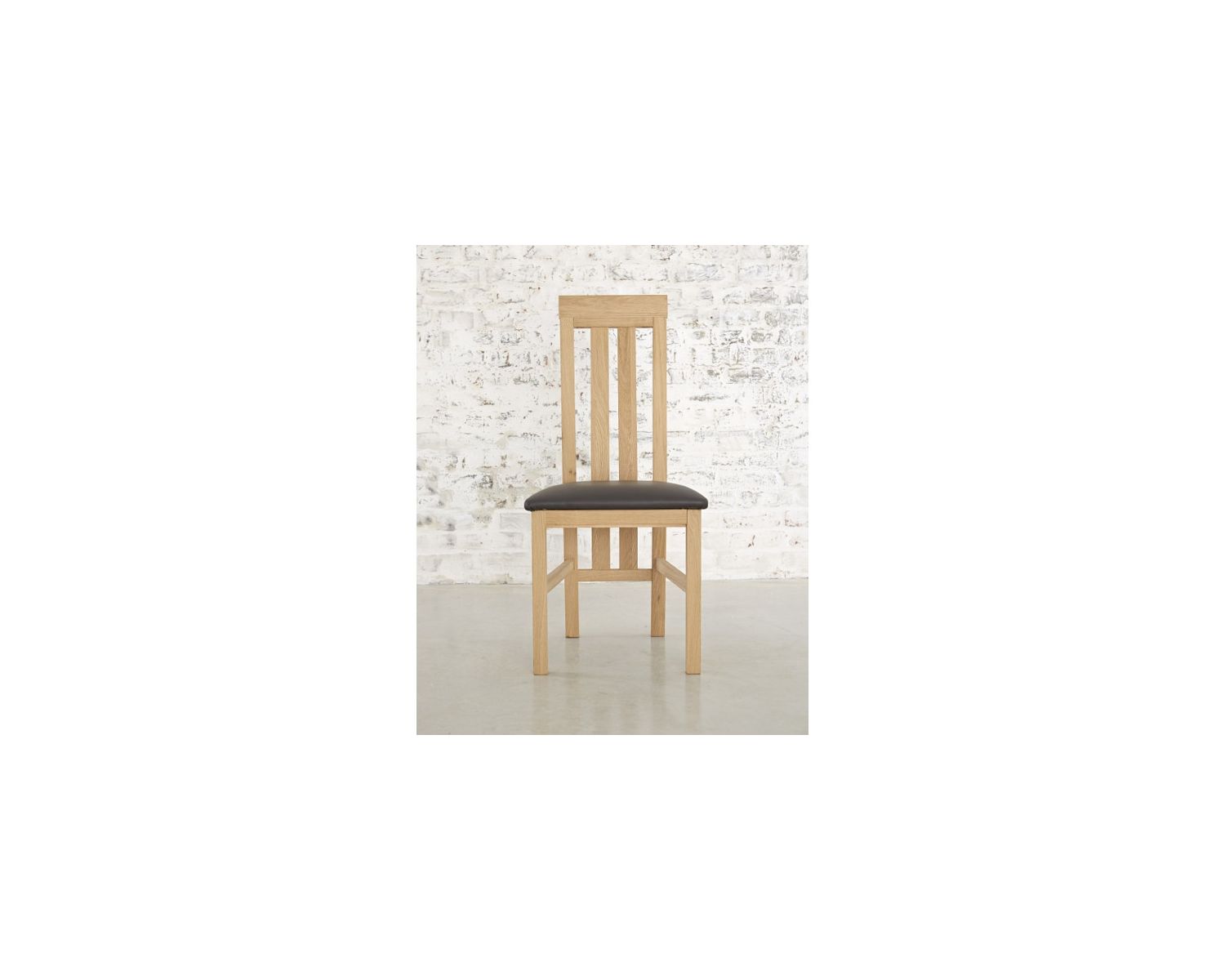 Chaise assise P.U gris "Stockholm"