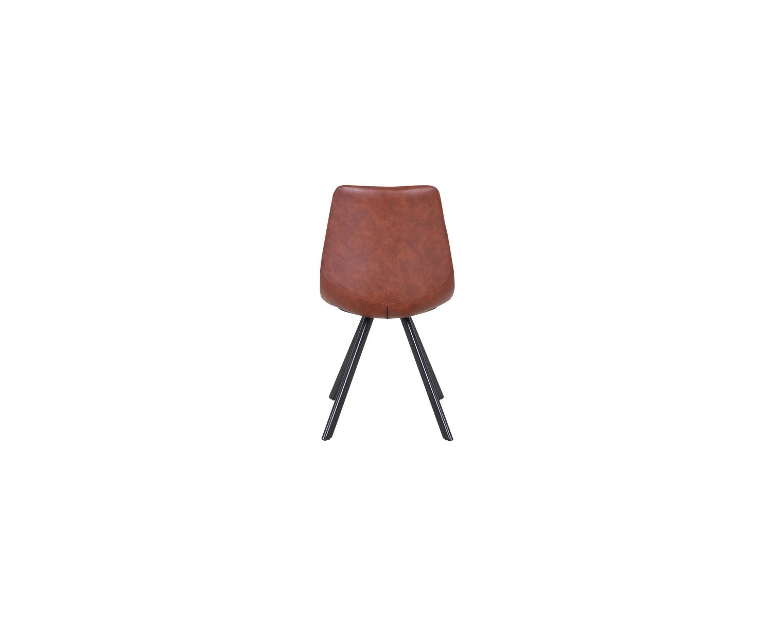 Lot de 2 chaises style rétro imitation cuir marron "Loin"
