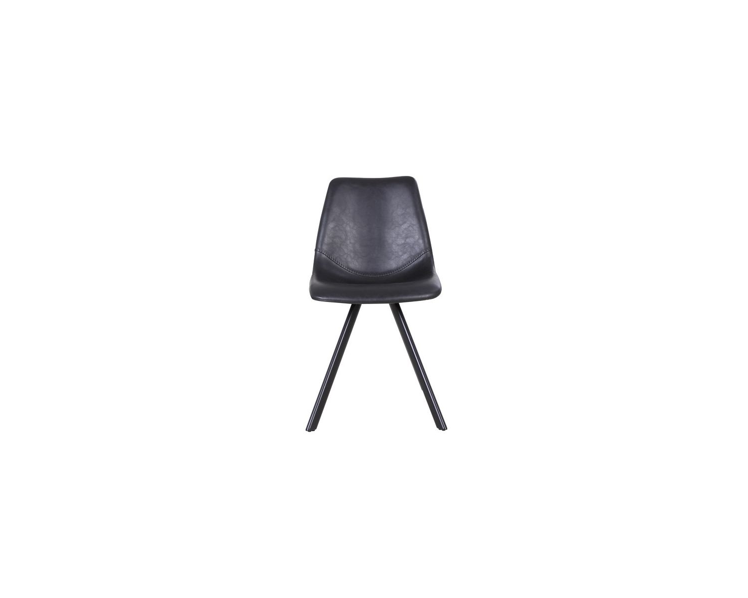Lot de 2 chaises style moderne imitation cuir noir "Loin"