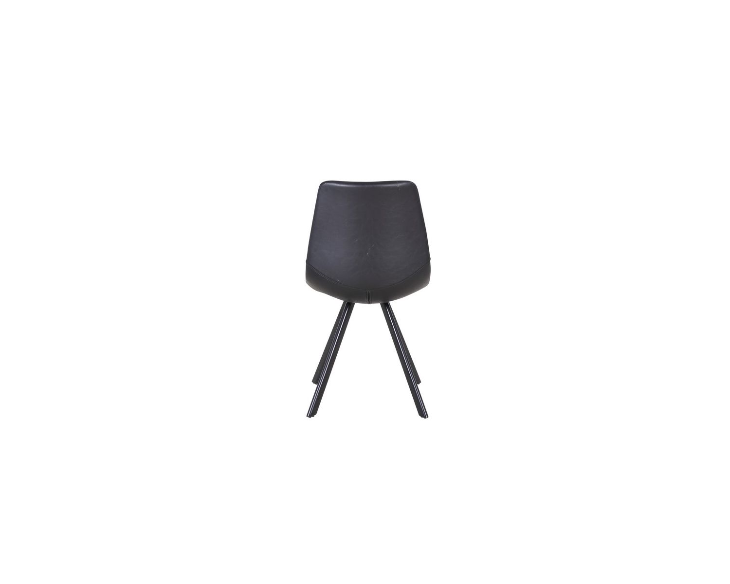 Lot de 2 chaises style moderne imitation cuir noir "Loin"