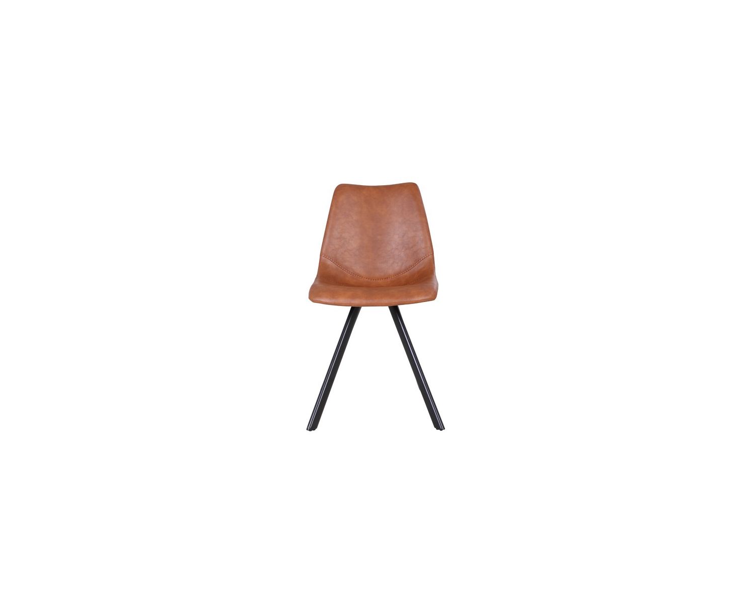 Lot de 2 chaises design scandinave coloris cognac et noir "Loin"