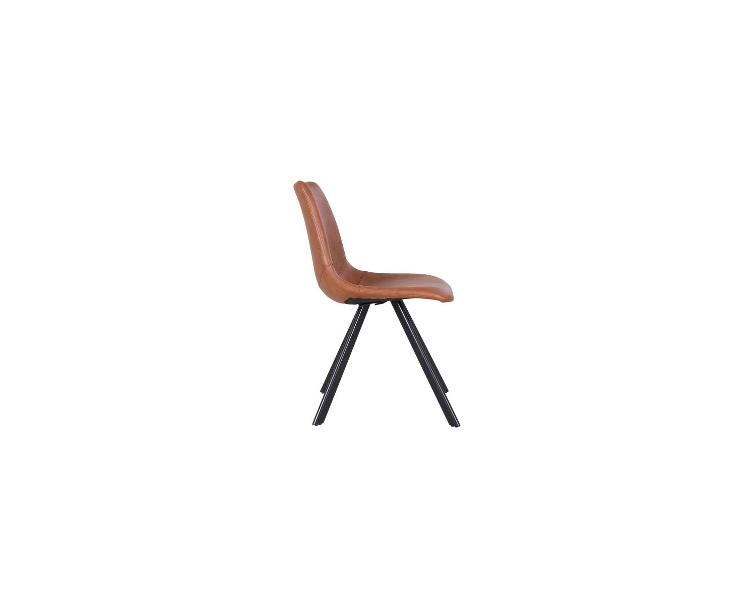 Lot de 2 chaises design scandinave coloris cognac et noir "Loin"