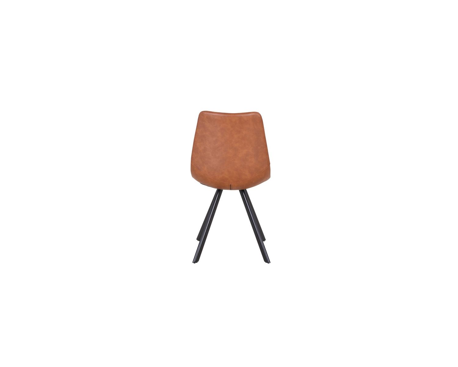 Lot de 2 chaises design scandinave coloris cognac et noir "Loin"