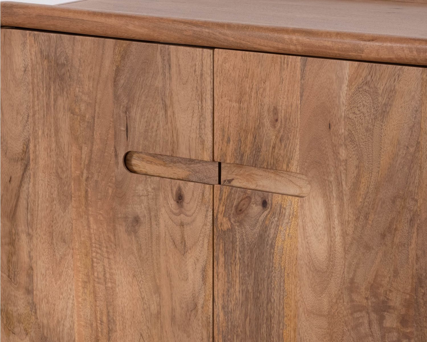 Meuble sous vasque 90 cm en manguier massif "Spelano" style néo-vintage
