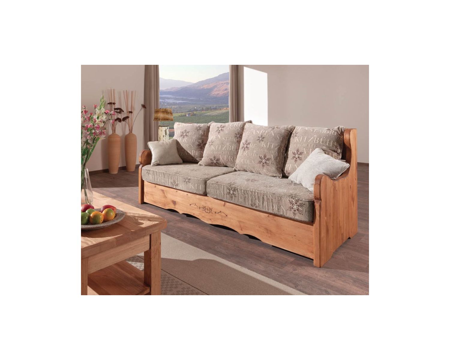 Lot de 8 coussins pour canapé 3 Places ALASKA en tissu SORO Anthracite