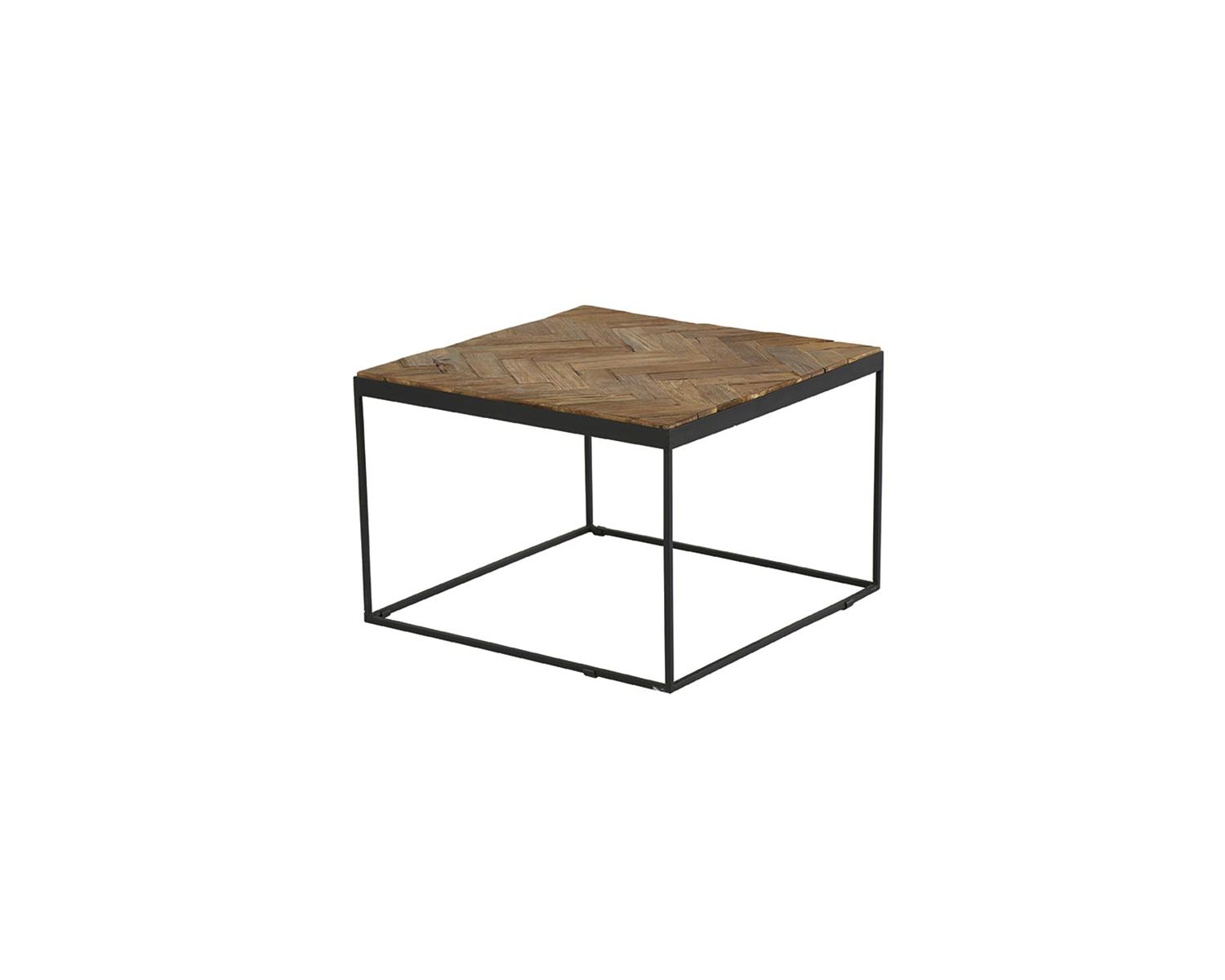 Table basse carrée mozaïque teck massif Casita
