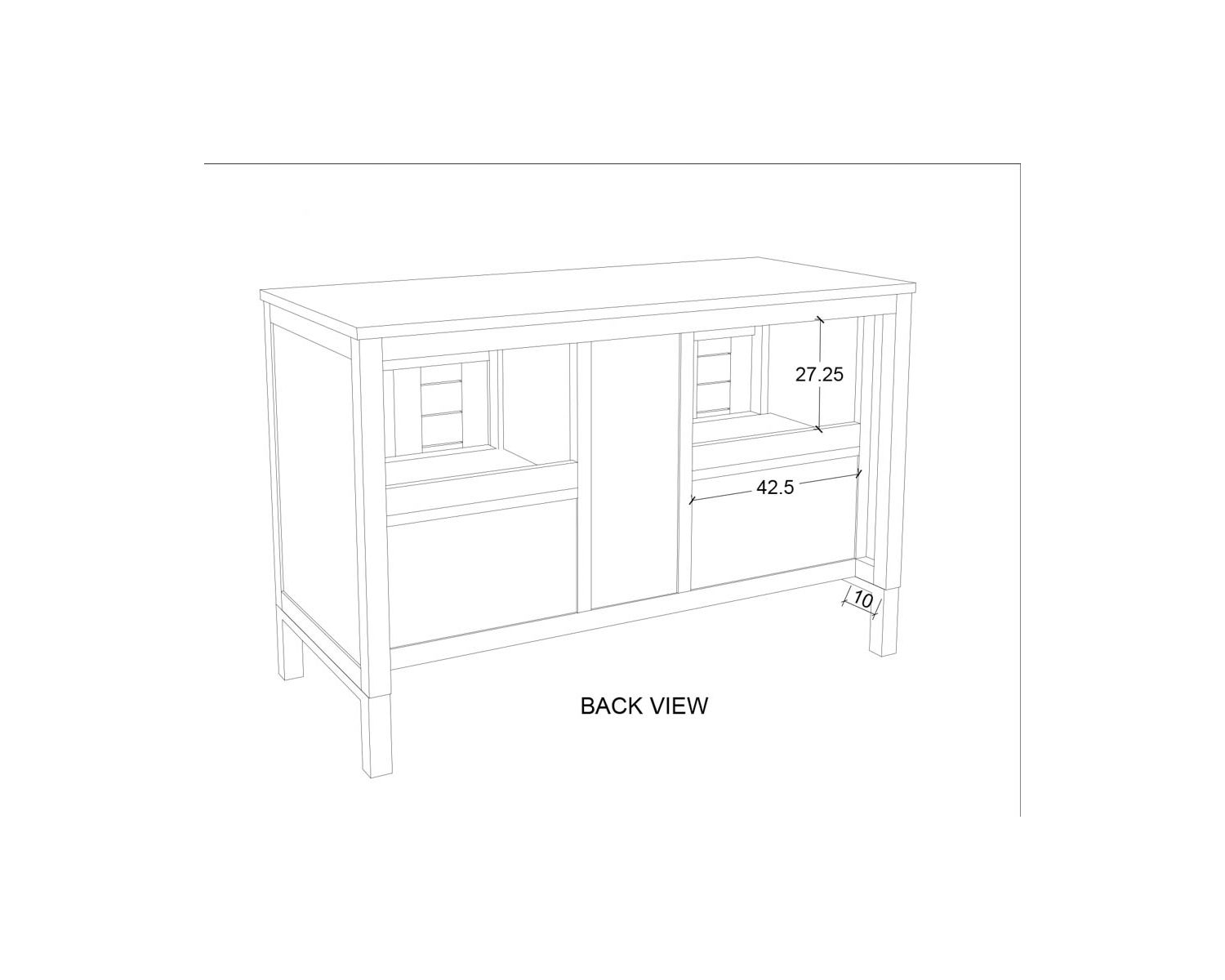 Meuble sous vasque en teck 120 cm "Tamy"