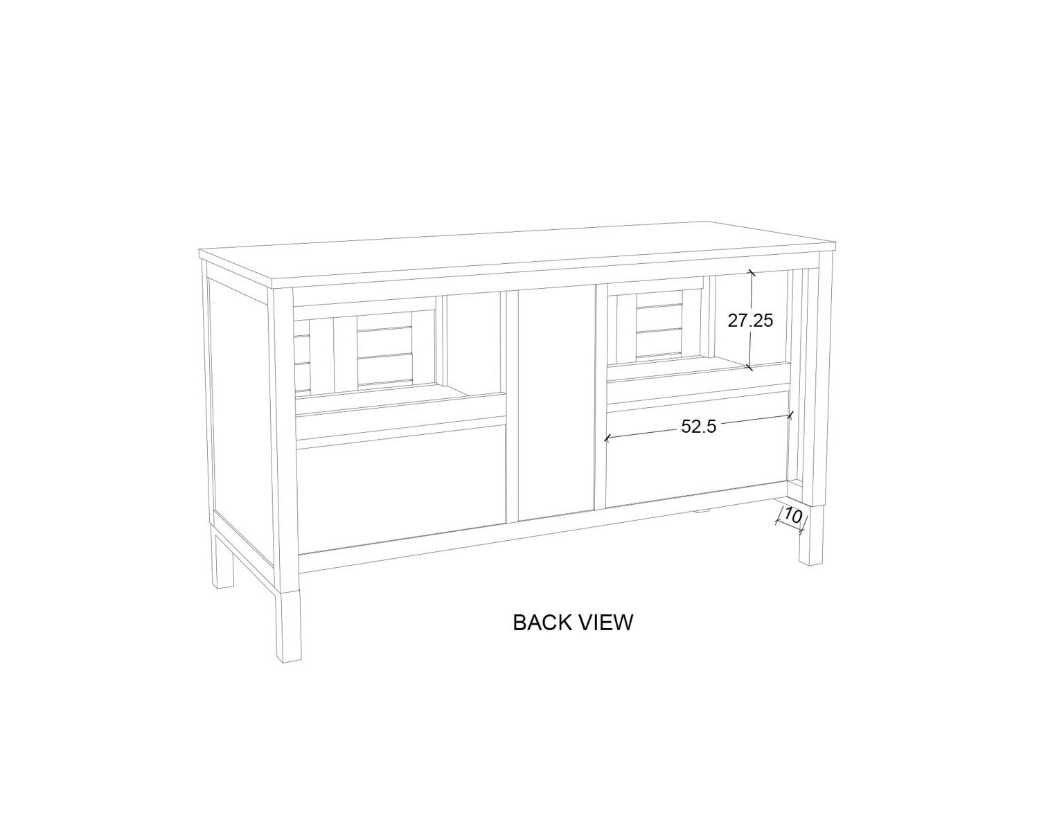Meuble sous vasque en teck 140 cm "Tamy"