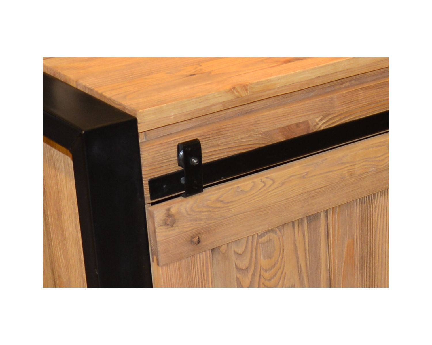 Bahut industriel 3 tiroirs et porte coulissante "Lugano"