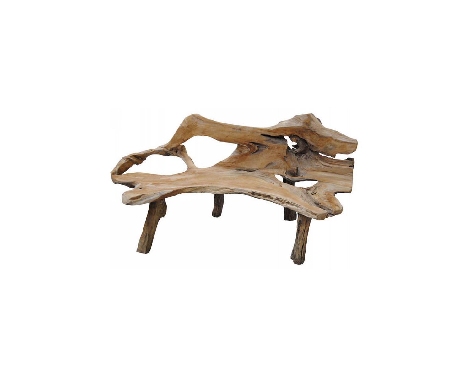 Banc en teck naturel massif "Balangan Beach" pièce unique