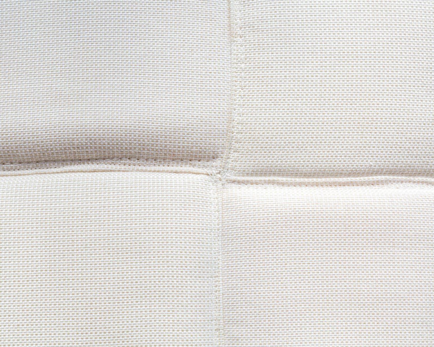 Canapé d'angle pour terrasse et jardin en tissu Sunbrella écru "Lombok" retour droit