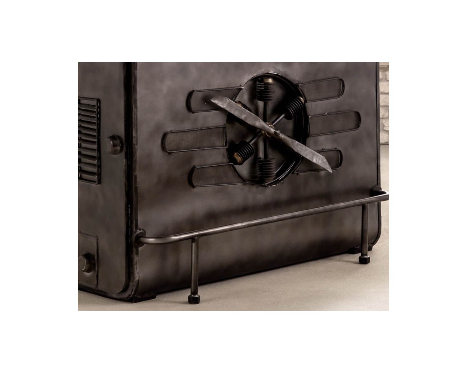 Bar métal et bois style récup multi rangements "Crazy" avec hélice