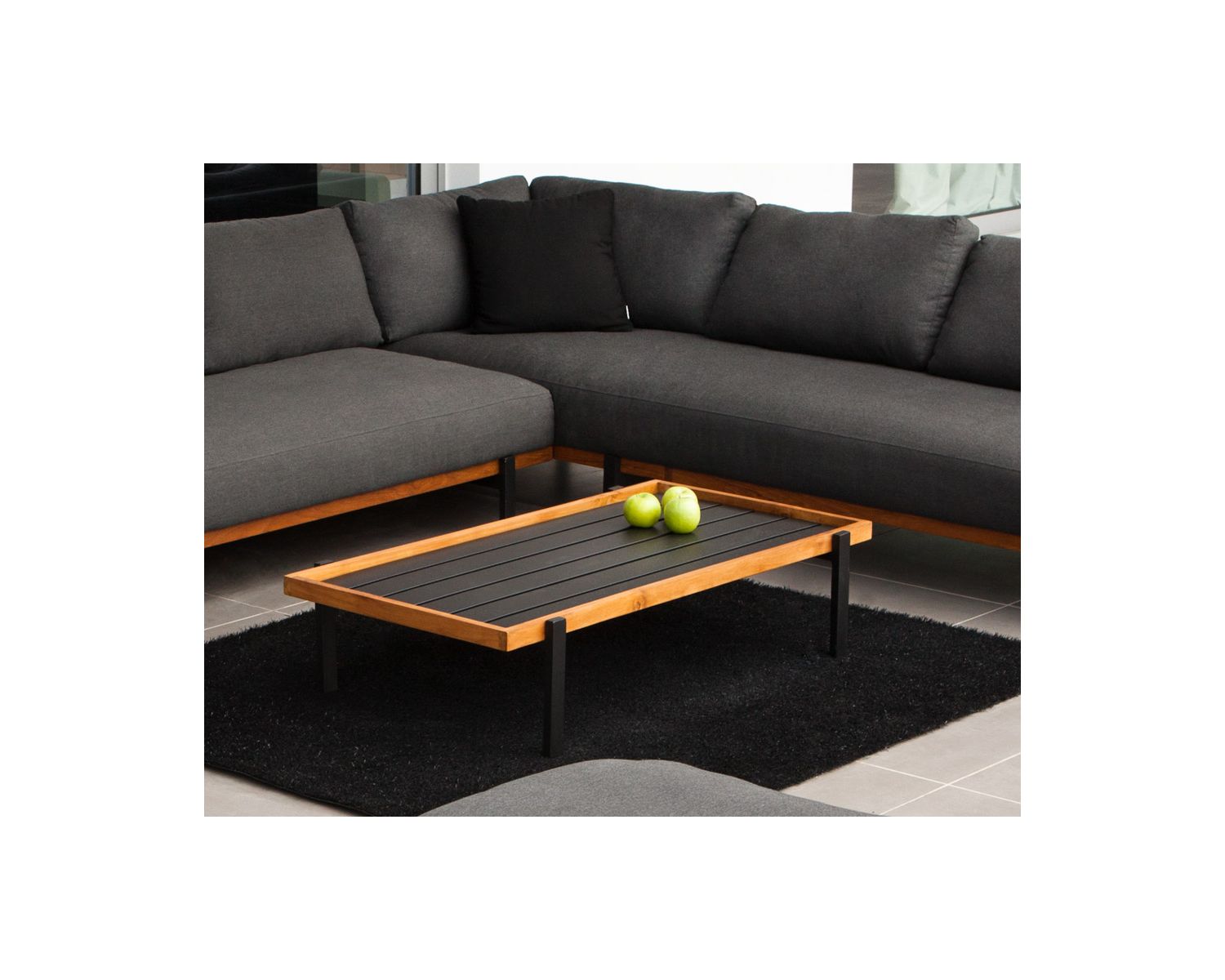 Canapé d'angle extérieur haut de gamme tissu Sunbrella "Maluku Island"