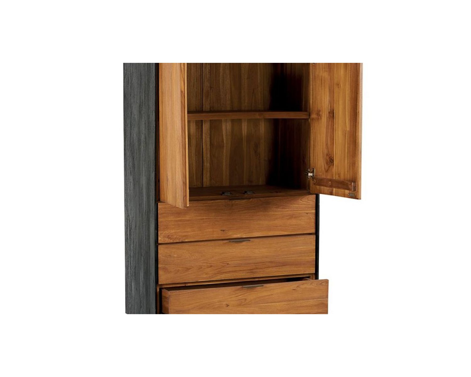 Buffet haut en teck massif naturel recyclé "Aberden"