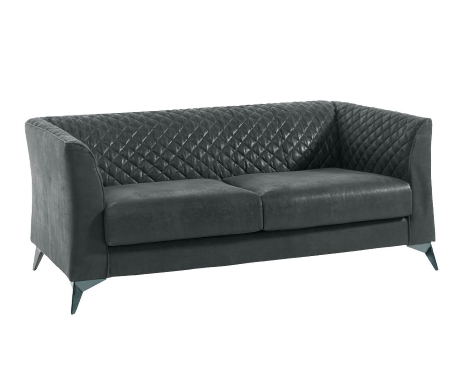 Canapé 2 à 3 places microfibre gris "Life"