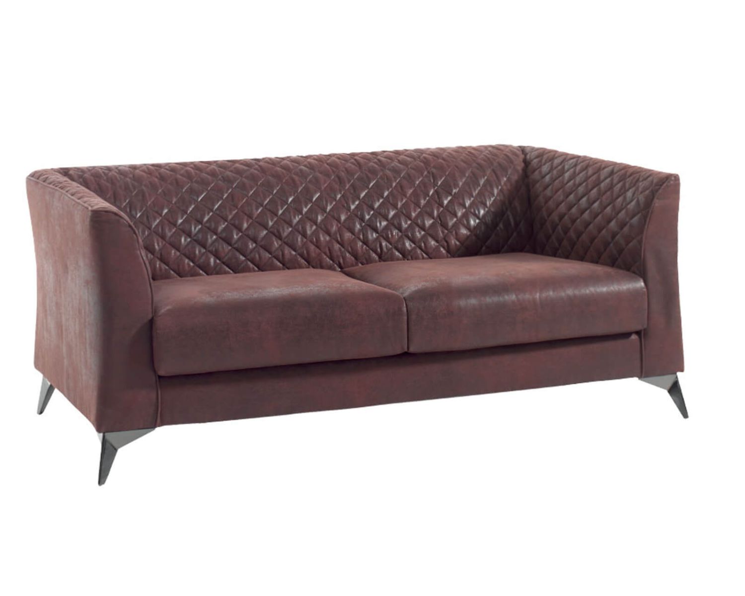 Canapé 2 à 3 places microfibre havane "Life"