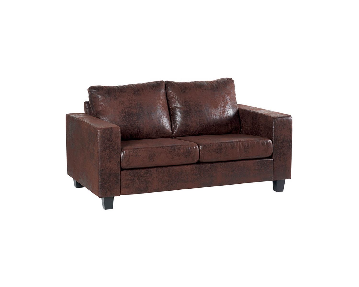 Canapé 2 places en tissu havane ultra confort "Thomson"