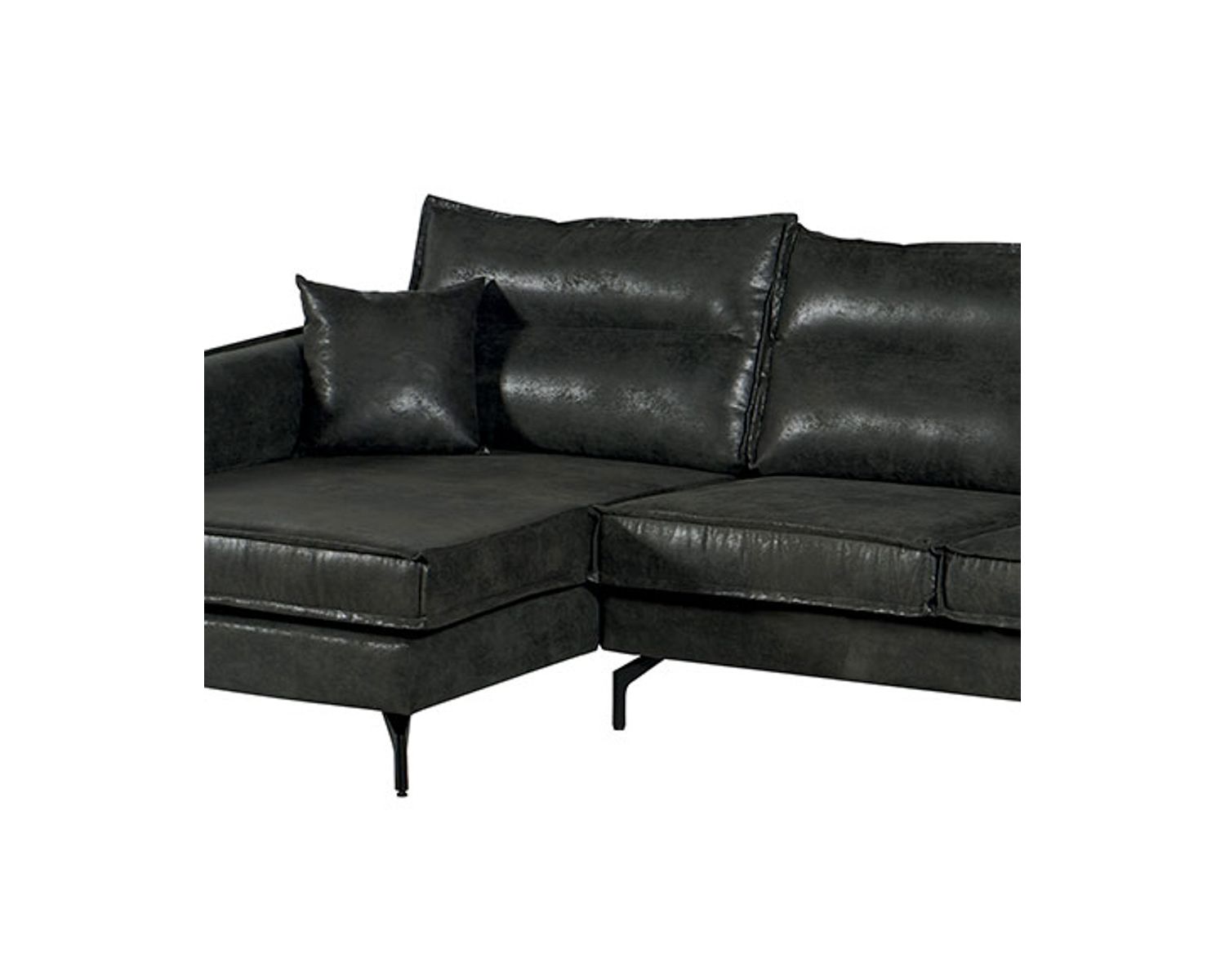 Canapé d'angle gris avec retour gauche ultra confort "Falster"