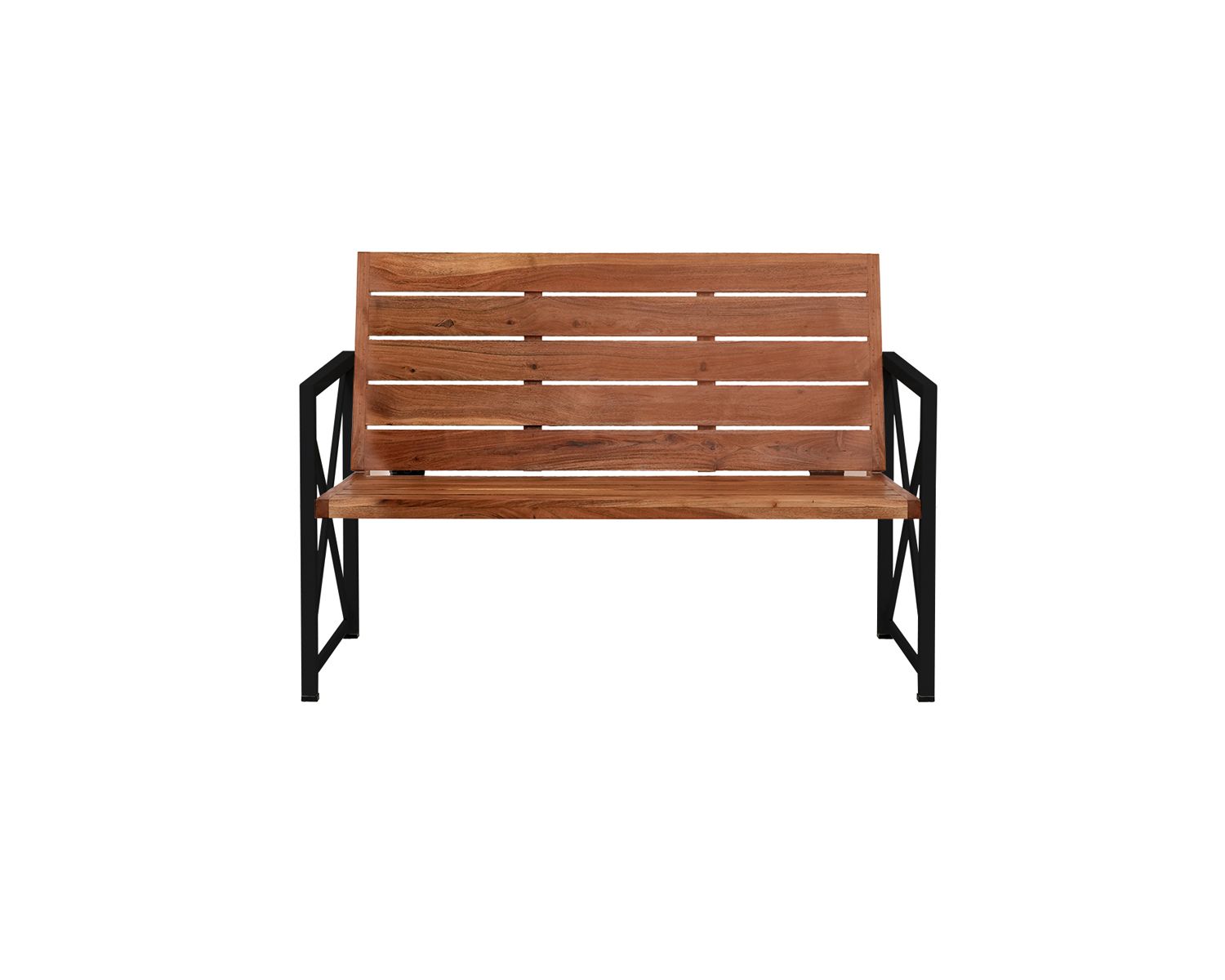 Banc de jardin 120 cm en bois et métal "Gardénia"