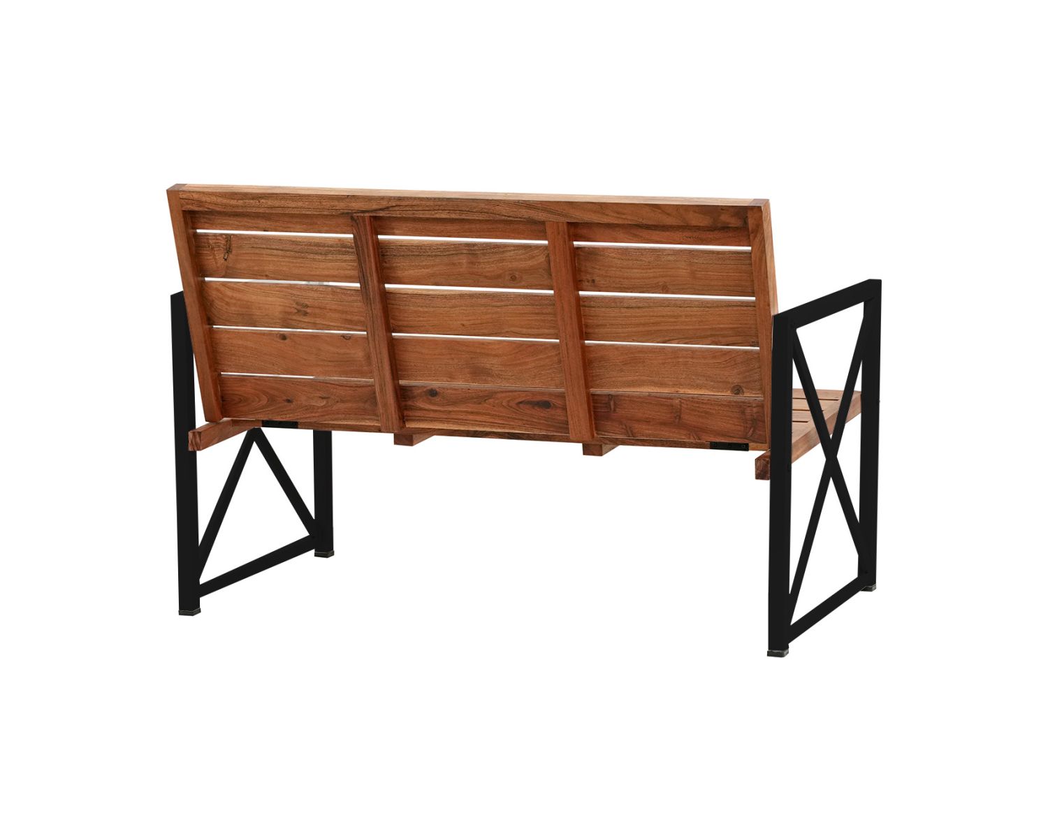 Banc de jardin 120 cm en bois et métal "Gardénia"