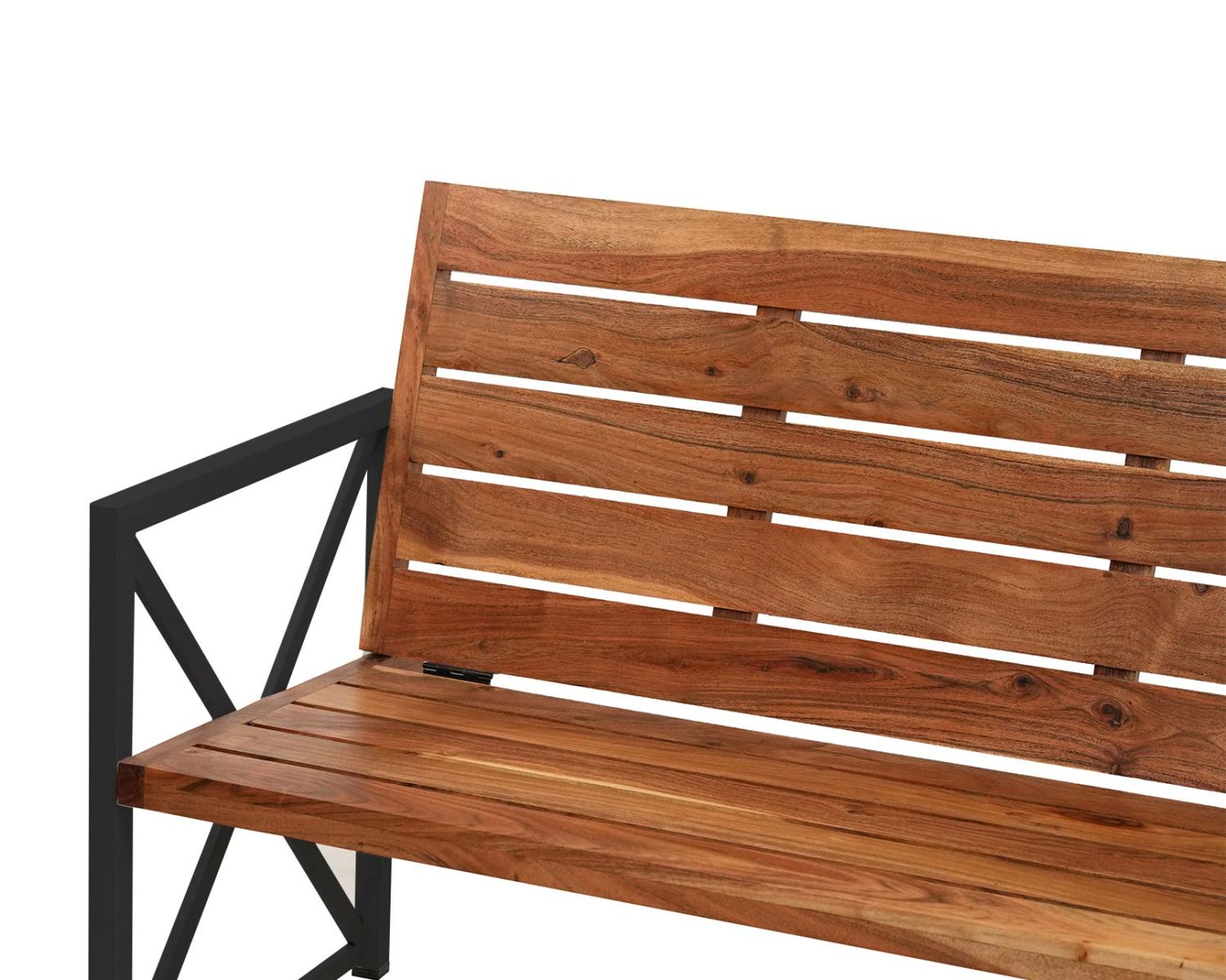 Banc de jardin 120 cm en bois et métal "Gardénia"