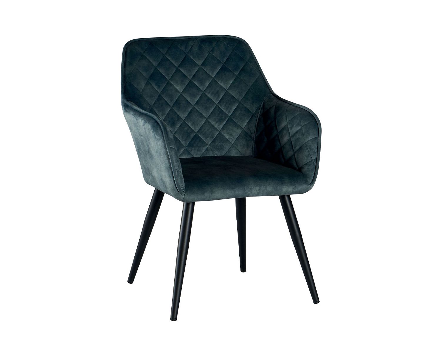 Chaise de repas accoudoir Bleu Pétrole "Sando"