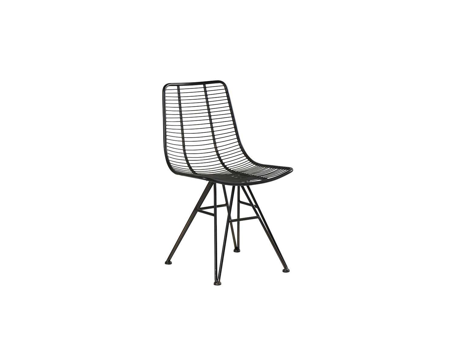 Chaise en métal noir design style vintage urban "Fairley"