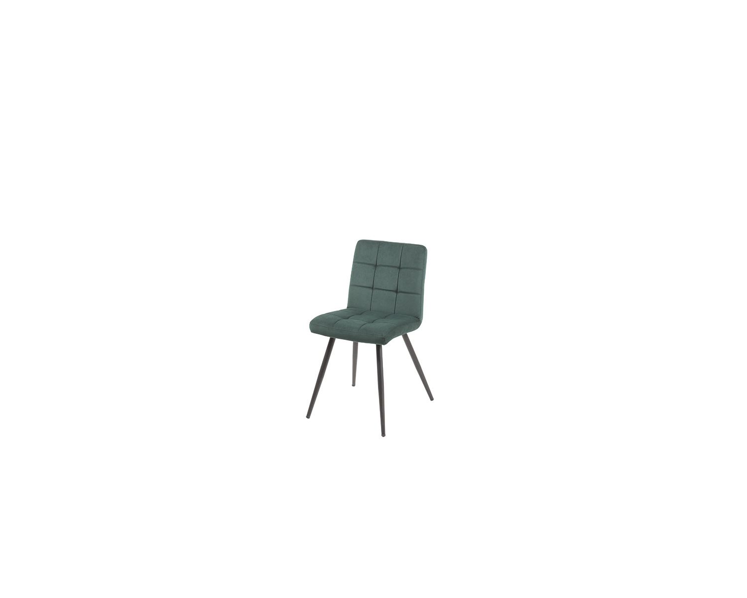 Lot de 4 chaises scandinaves tissu vert métal noir "Sando" Casita