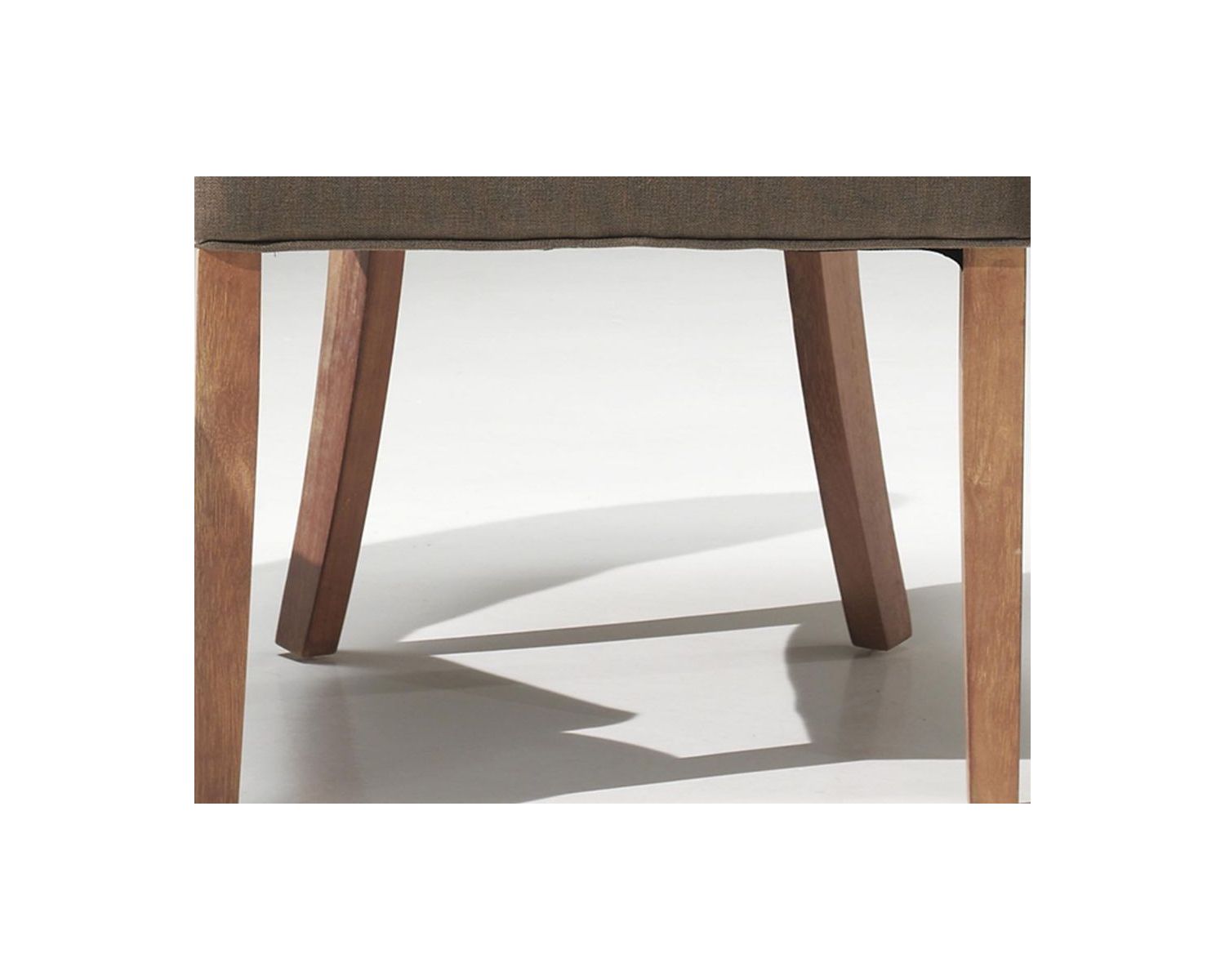 Lot de 2 chaises grises avec dossier capitonné tissu et bois "Charme"