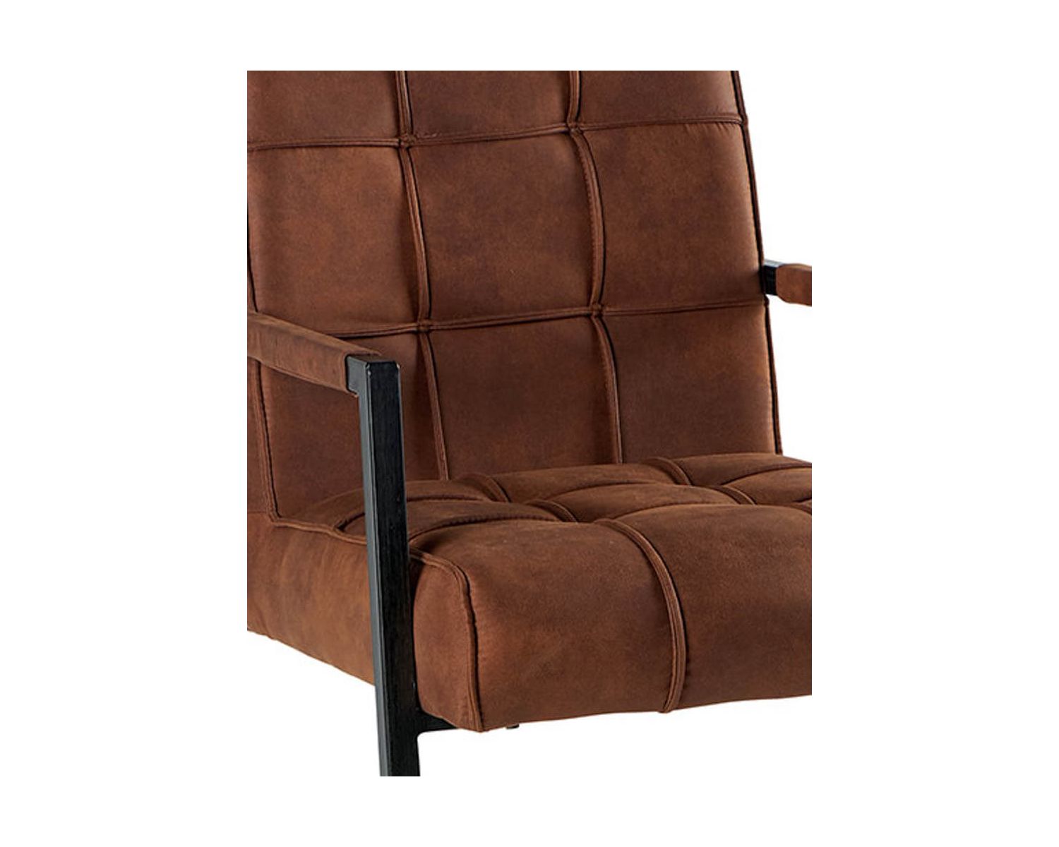 Lot de 2 chaises capitonnées design rétro tissu métal "Chaise Casita"
