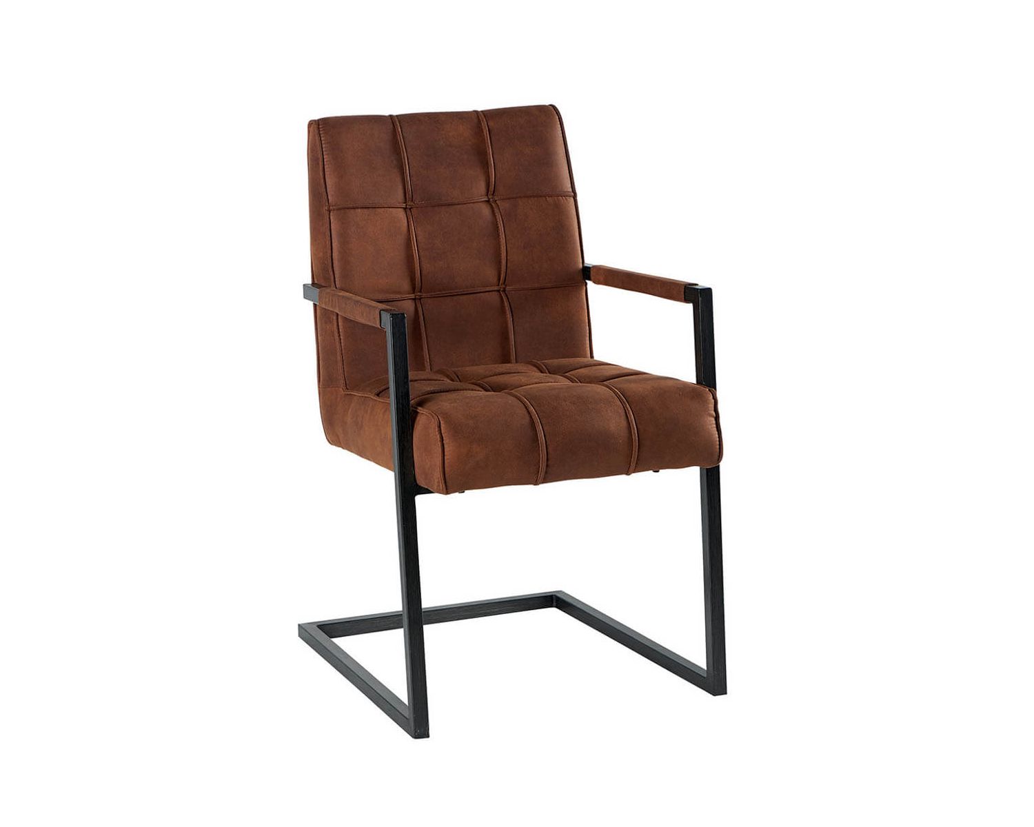 Lot de 2 chaises capitonnées design rétro tissu métal "Chaise Casita"