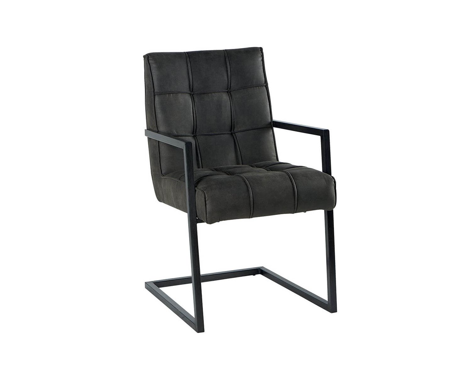 Lot de 2 chaises design ultra confort tissu gris "Chaise Casita"