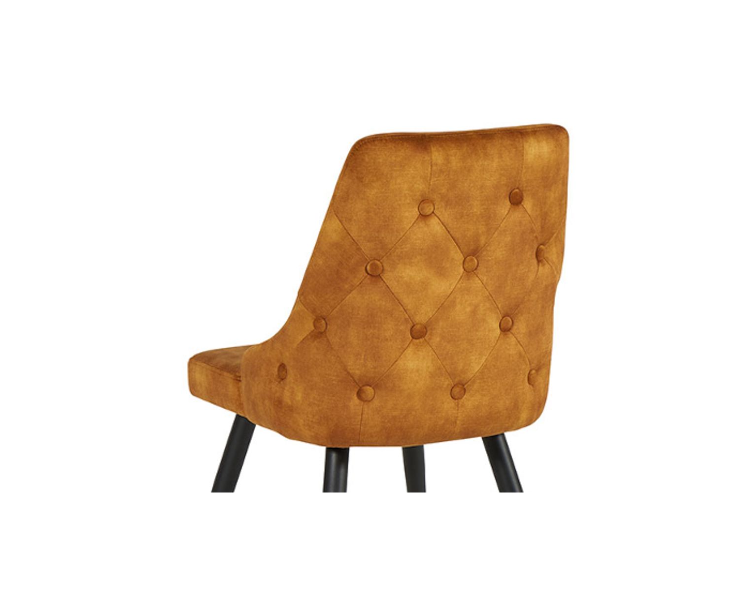 Lot de 2 chaises avec dos capitonnés coloris kaki "Casta"