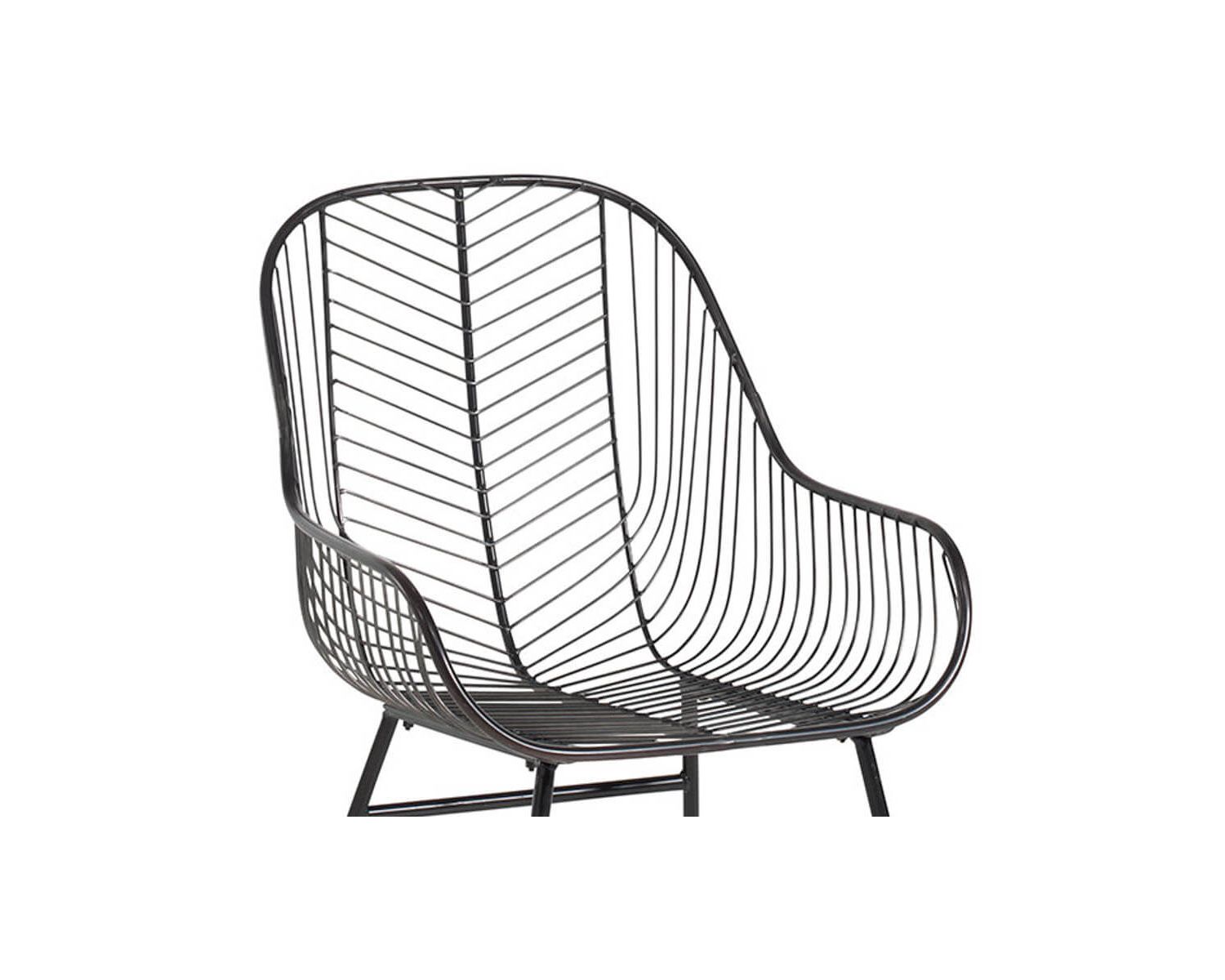 Fauteuil ultra design en métal noir "Chaise Casita"