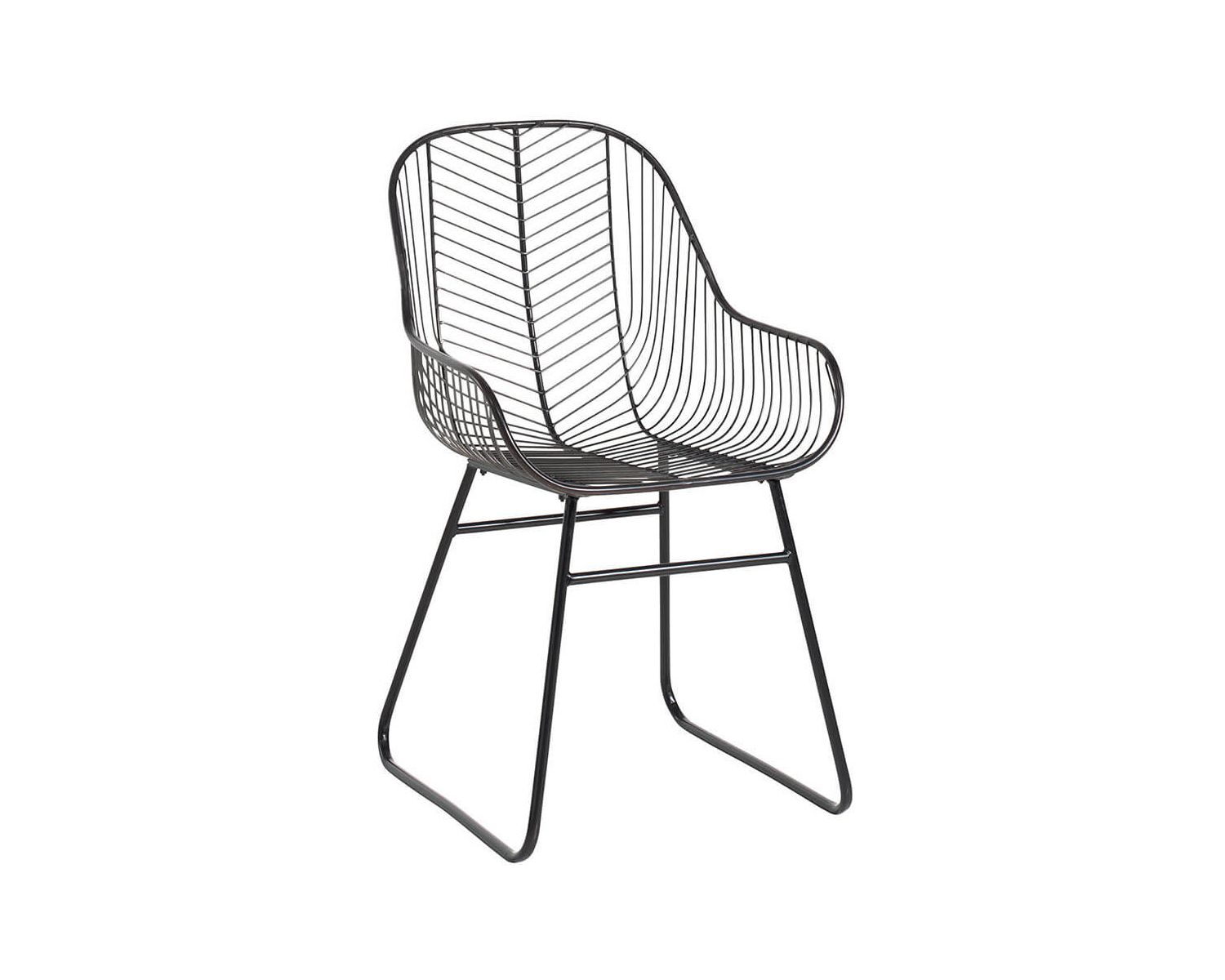 Fauteuil ultra design en métal noir "Chaise Casita"