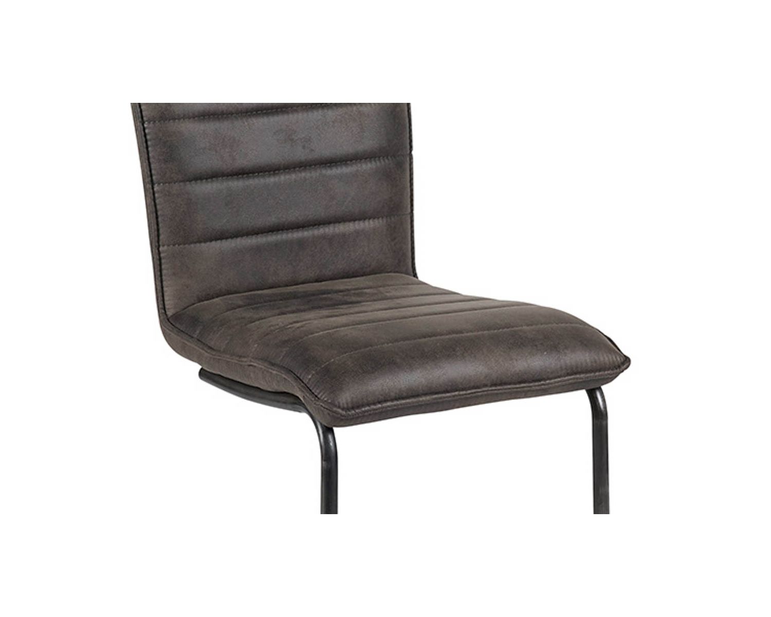 Lot de 2 chaises de salle à manger vintages grises et noires Casita
