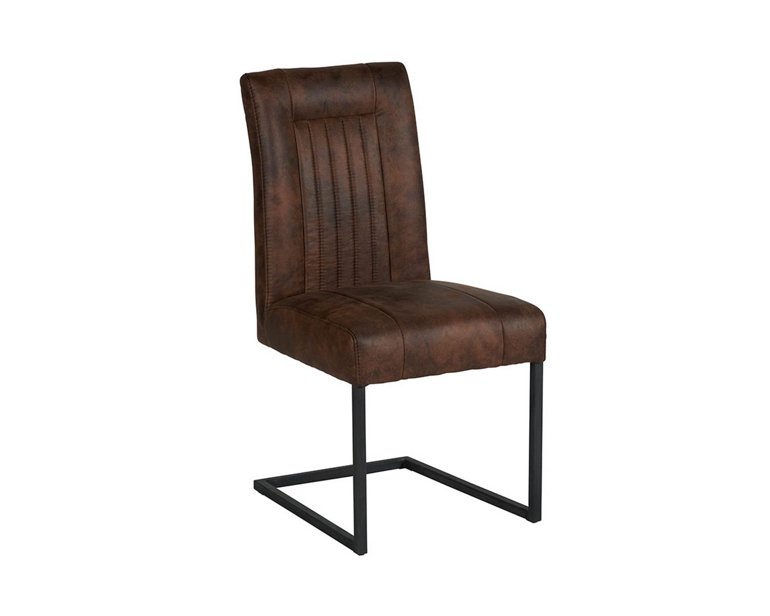 Lot de 2 chaises de salle manger style loft marron et noir Casita