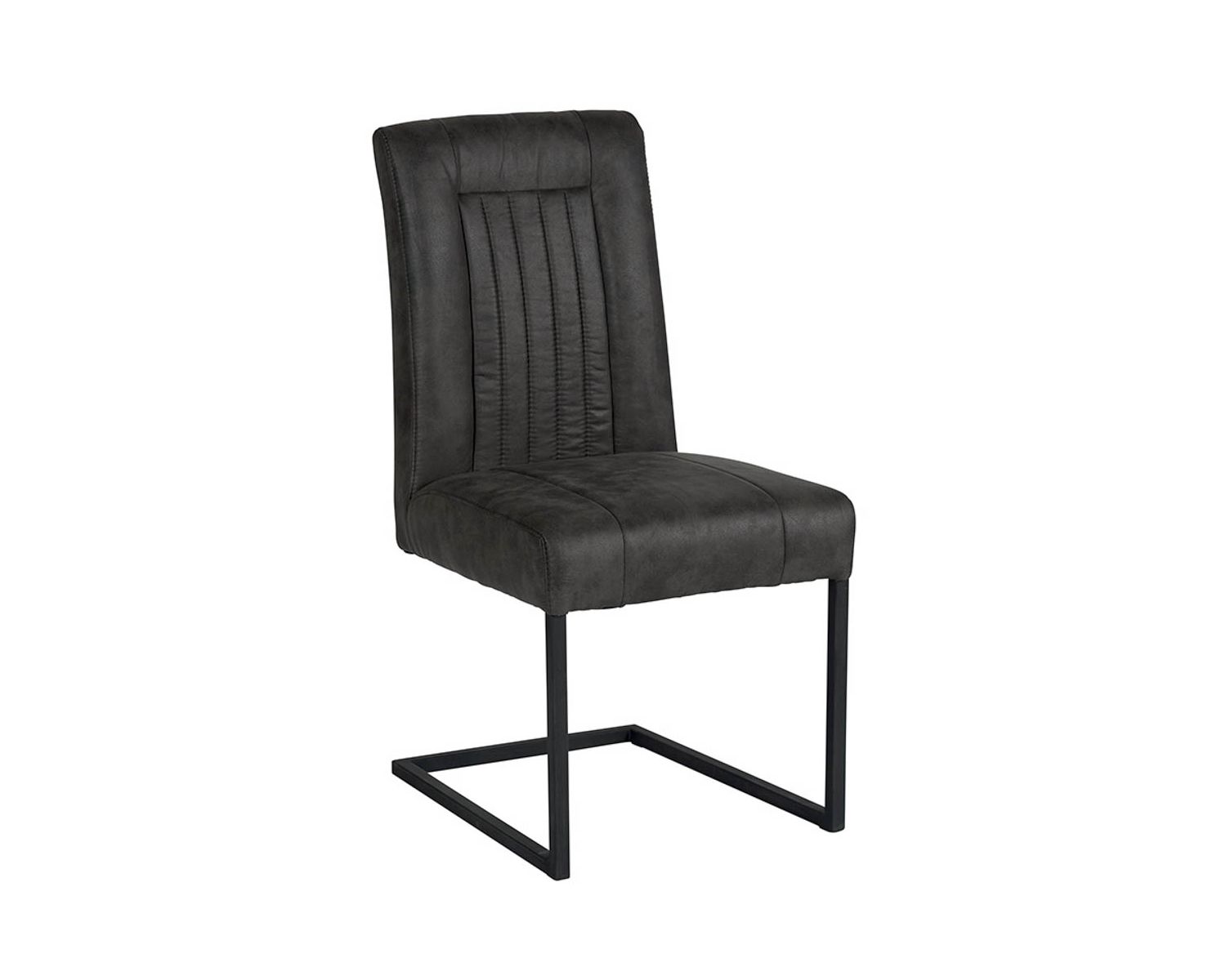 Lot de 2 chaises de salle manger grises esprit loft Casita