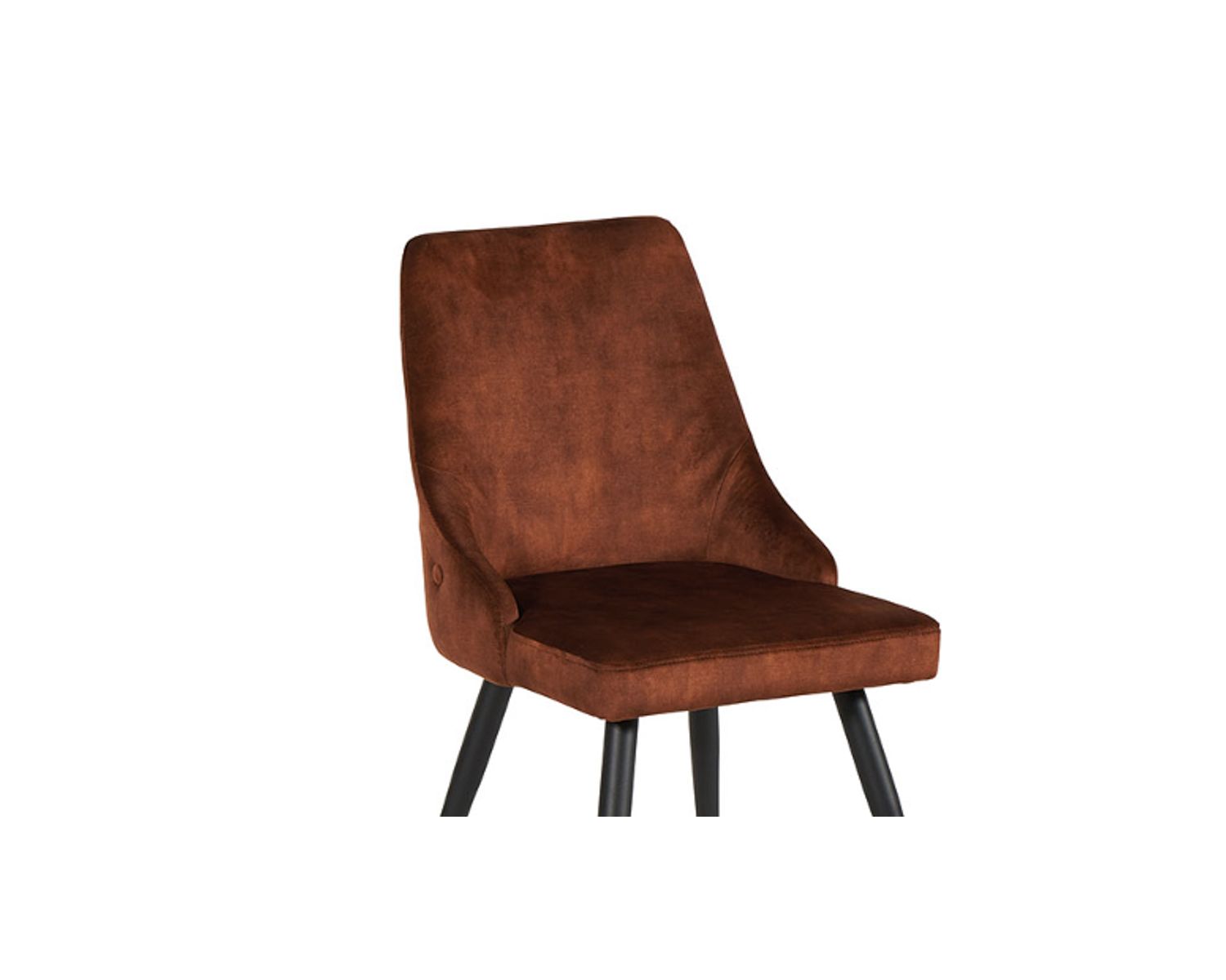 Lot de 2 chaises style scandinave tissu havane dos capitonnés "Casta"