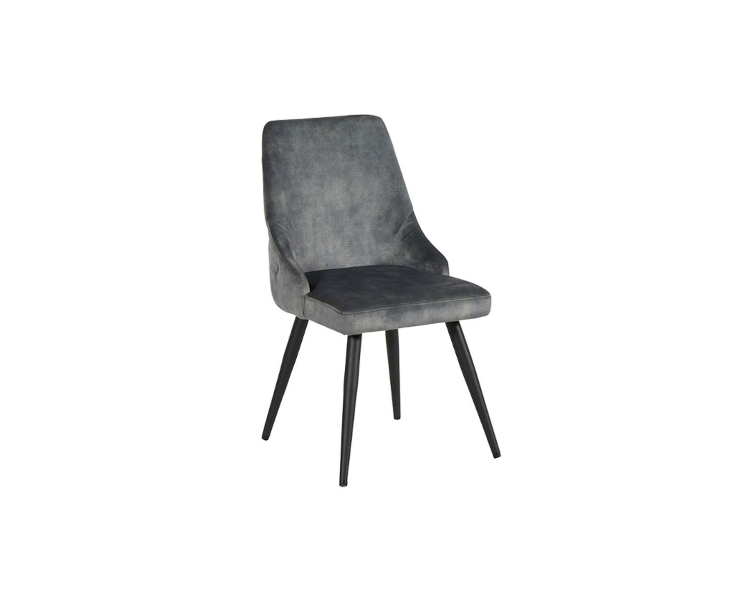 Lot de 2 chaises grises esprit scandinave avec dos capitonnés "Casta"