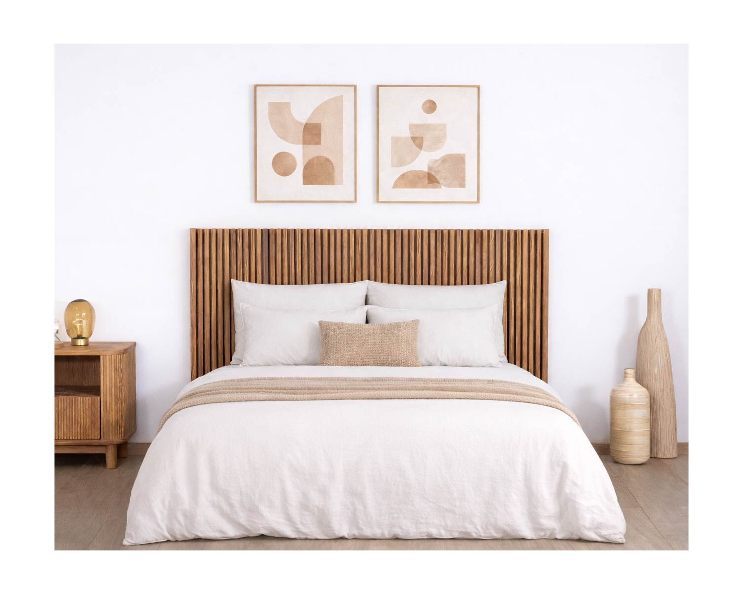 Tête de lit en chêne huilé style Newtro “Winton” 160 cm